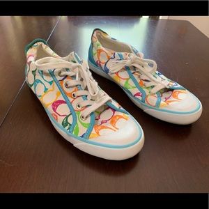 Coach multi colored sneakers